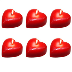 "Heart shape Candles - 6 pieces - Click here to View more details about this Product